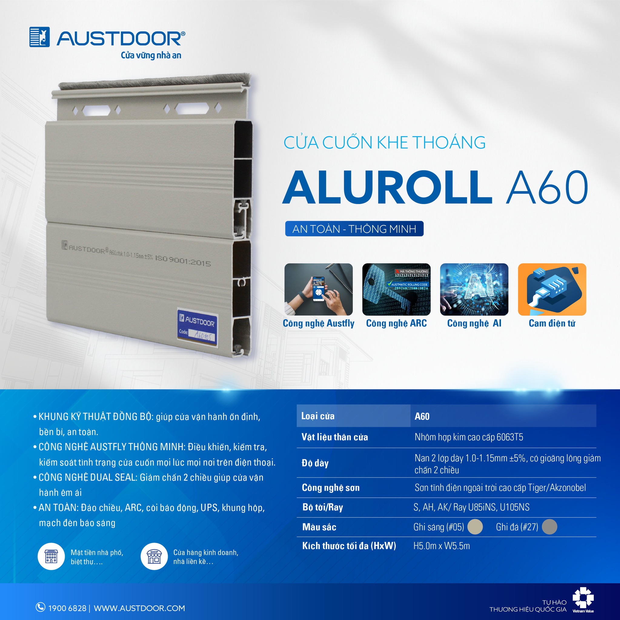 Cửa cuốn austdoor A60